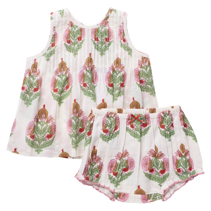 Baby Girls Jaipur 2pc Set Pink Bellflower