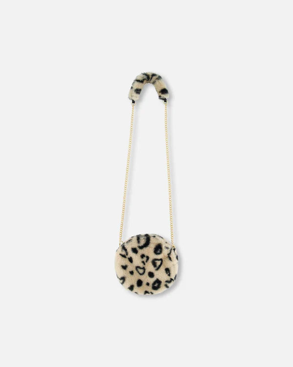 Leopard Faux Fur Shoulder Bag