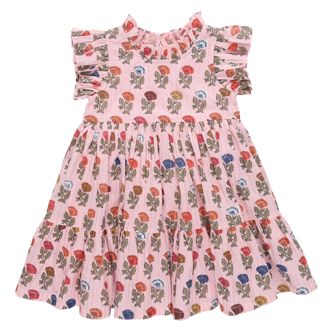 Jennifer Dress Multi Flower Drop