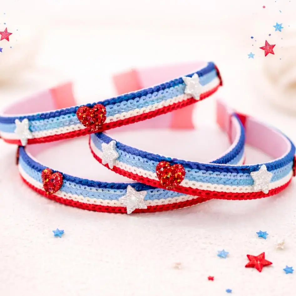 Sequin Headband - Sparkle & Stripes