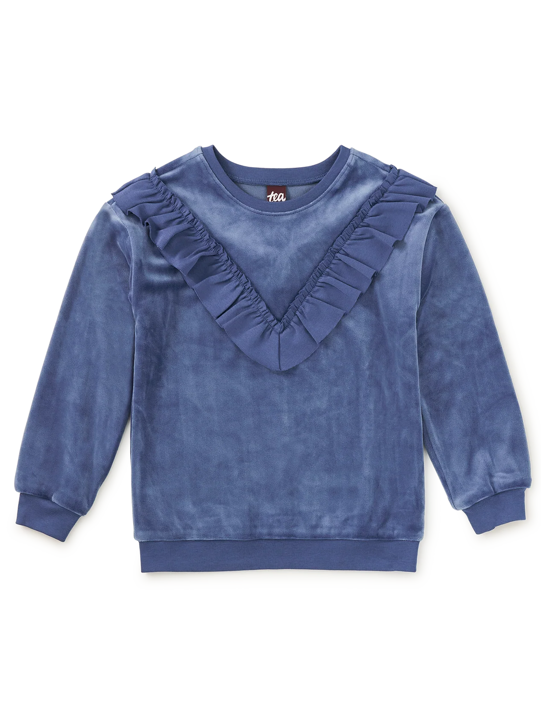 Velour Ruffle Tunic Top
