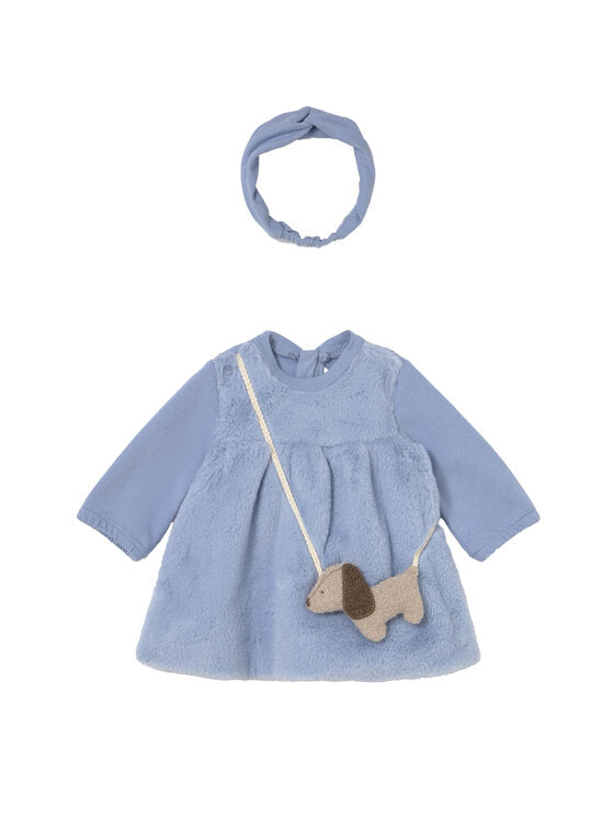 Puppy Purse Dress with headband