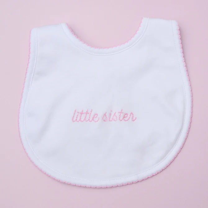 Little Sister Embroidered Bib