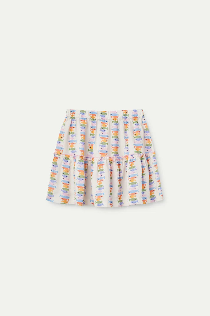 Marina Fish Print Skirt