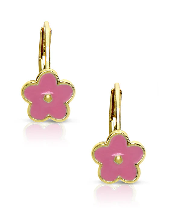 Flower Leverback Earrings