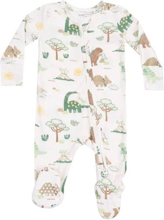 Baby Love Dinos 2 way zipper footie