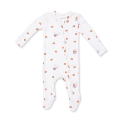Mini Basketballs Two Way Zipper Footie