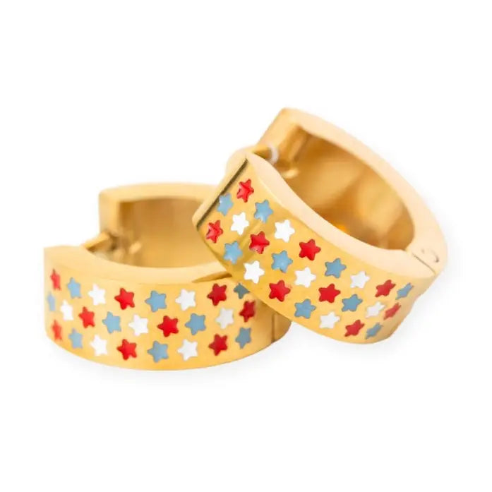 Repeat Star Hoop Earrings