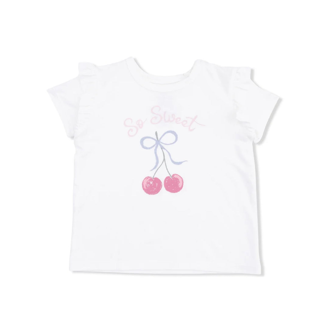 Ruffle Tee Sweet Bow Cherries