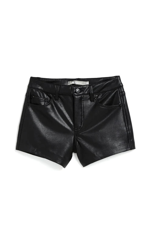 High Rise Pleather Shorts