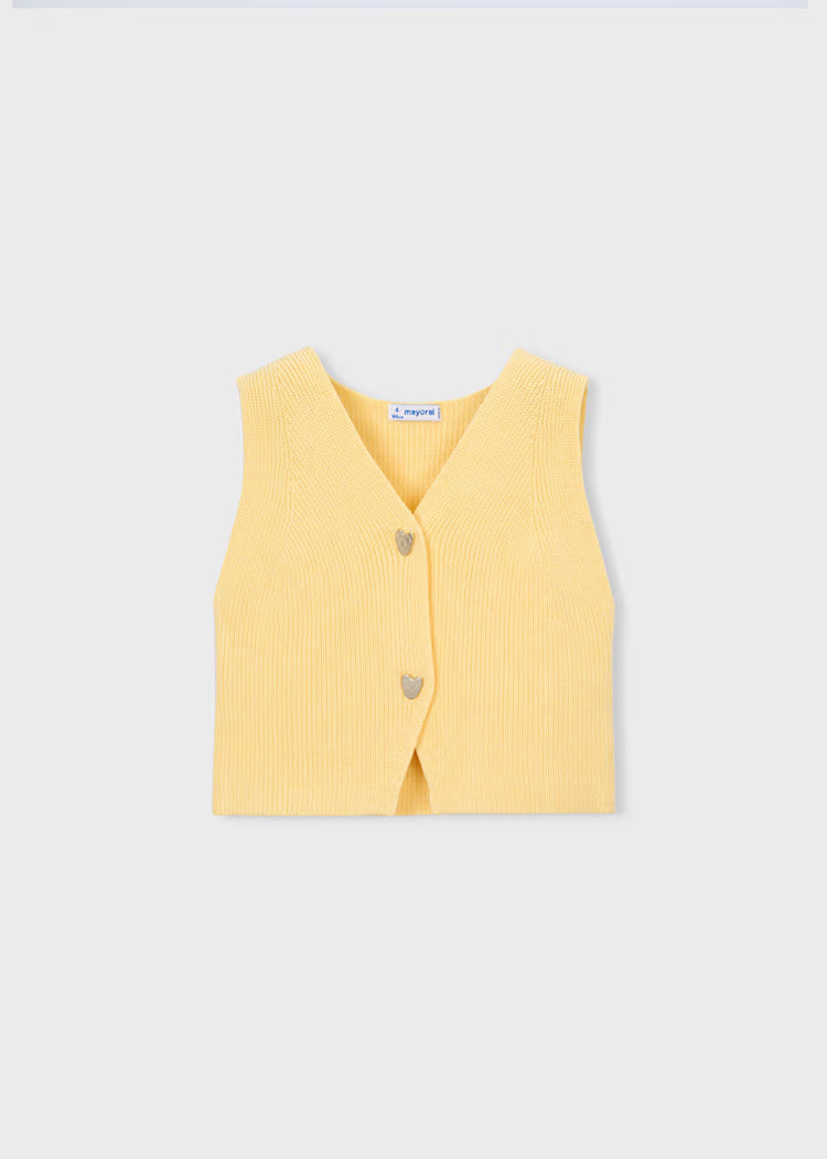 Butter Knit Top with Gold Button