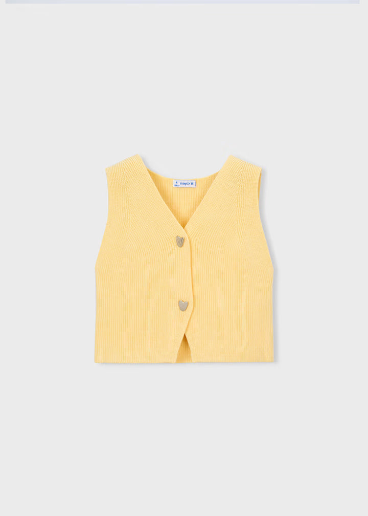 Butter Knit Top with Gold Button