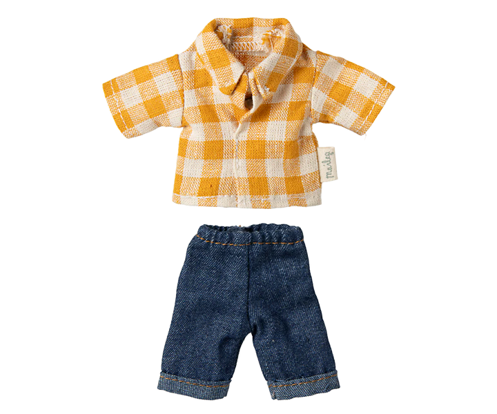 Yellow Checked Shirt and Pants Dad Mouse