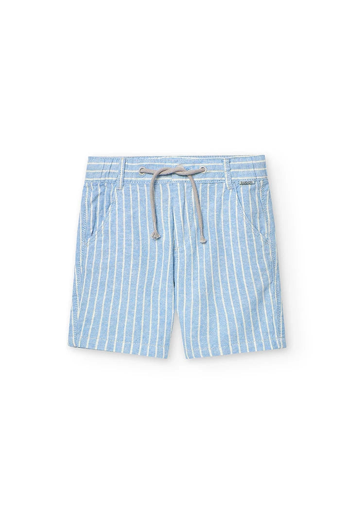 Linen Striped Shorts
