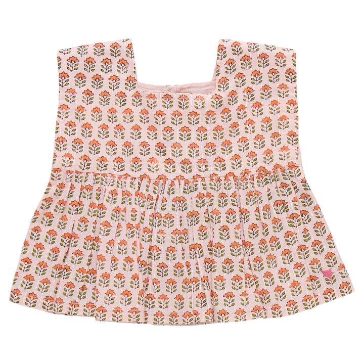 Pink Prairie Block Print Kamari Top