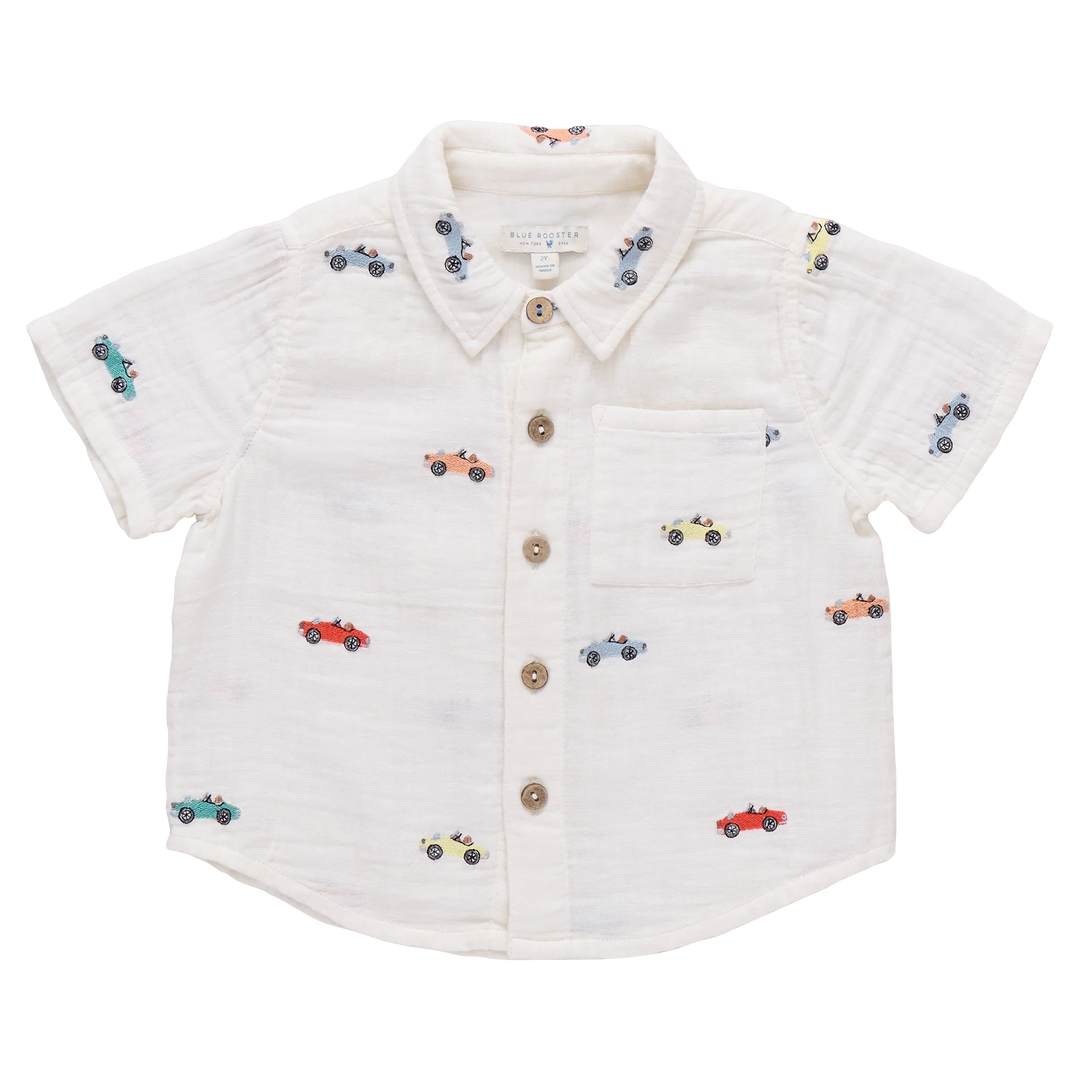 Jack Shirt Vintage Car Embroidery