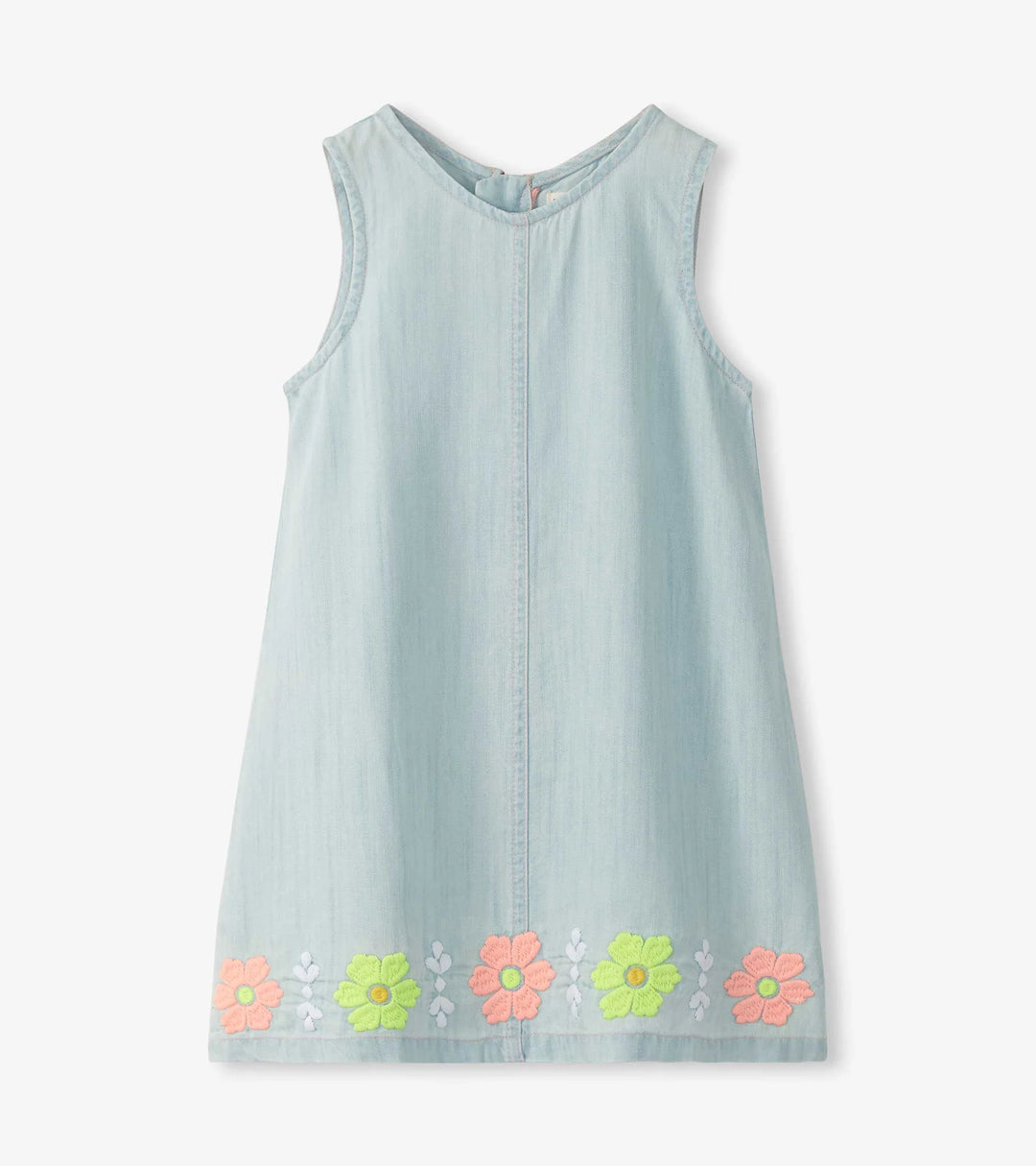 Tencel Embroidered Pinafore Dress