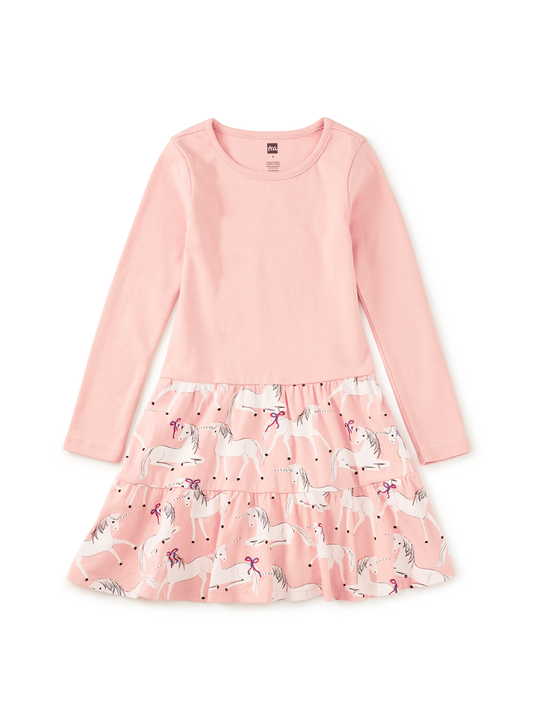 Tiered Skirt Twirl Dress - Royal Meadow Unicorns