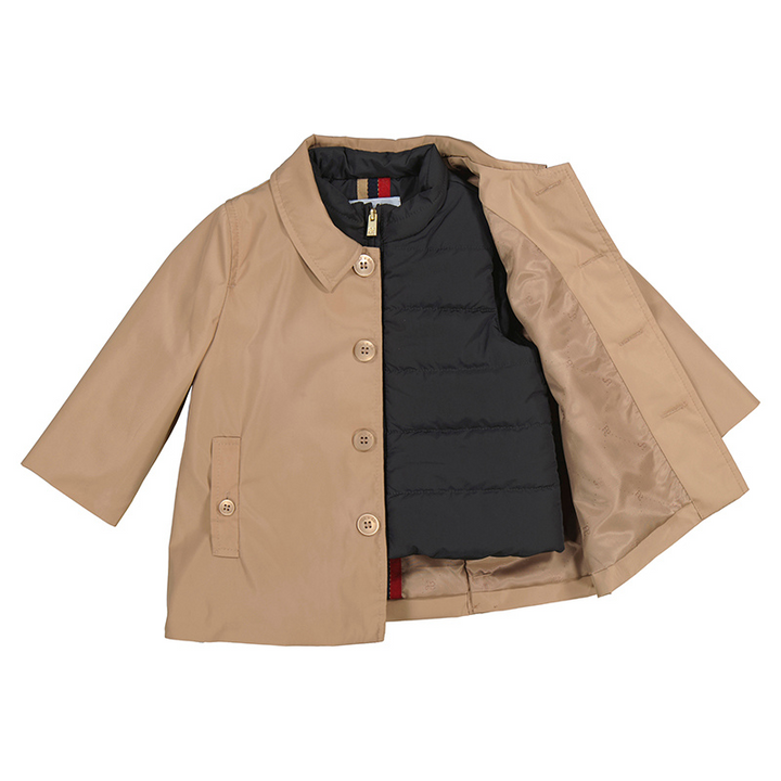 Trench Coat with Removable Vest