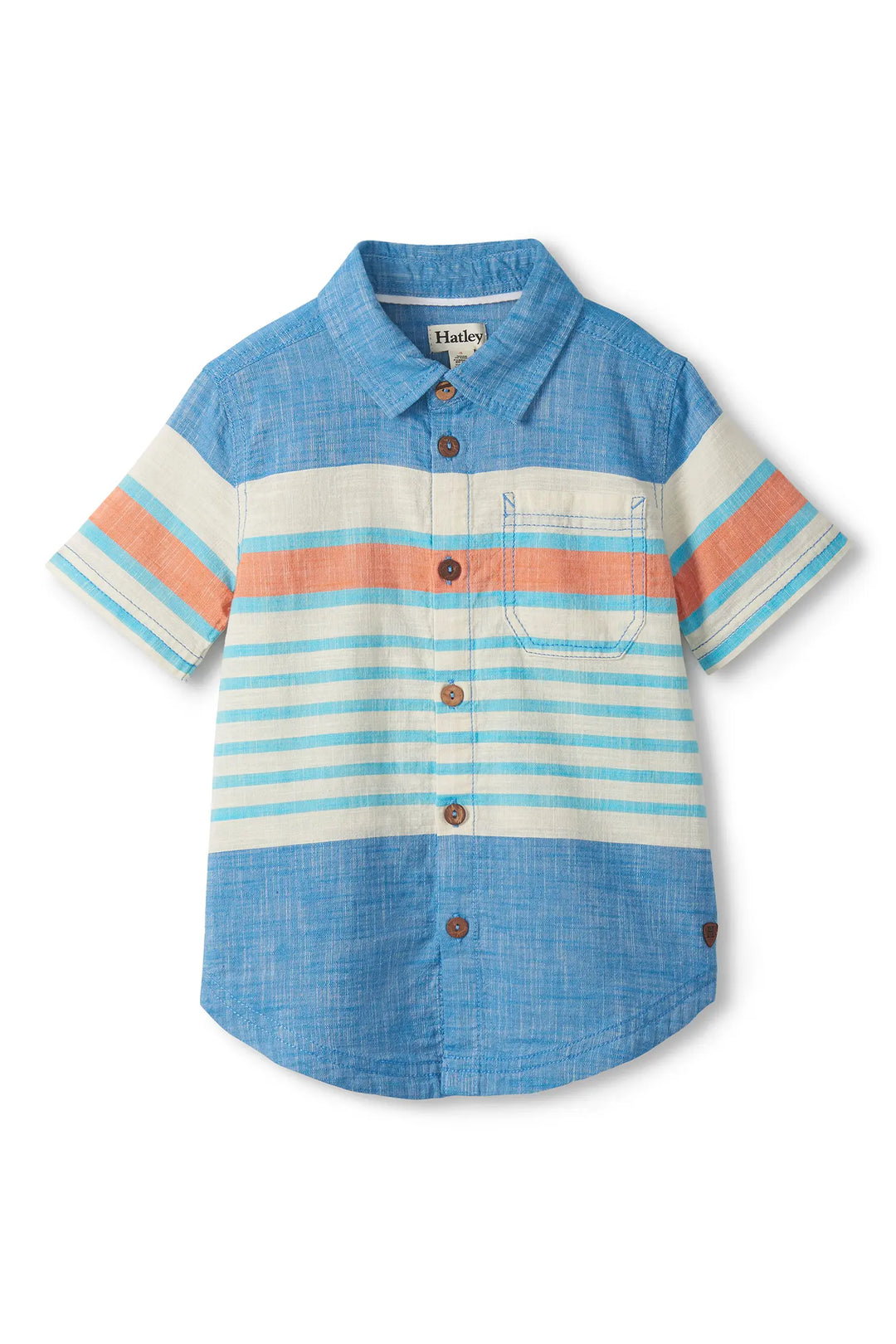 Fresh Stripes Chambray Button Down Shirt