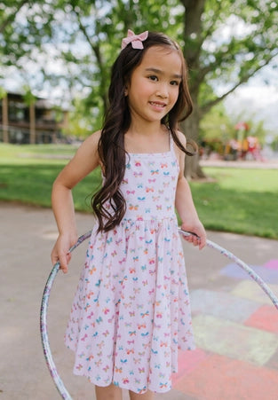 Camila Dress in Butterfly Rainbow | Girls Twirl Dress