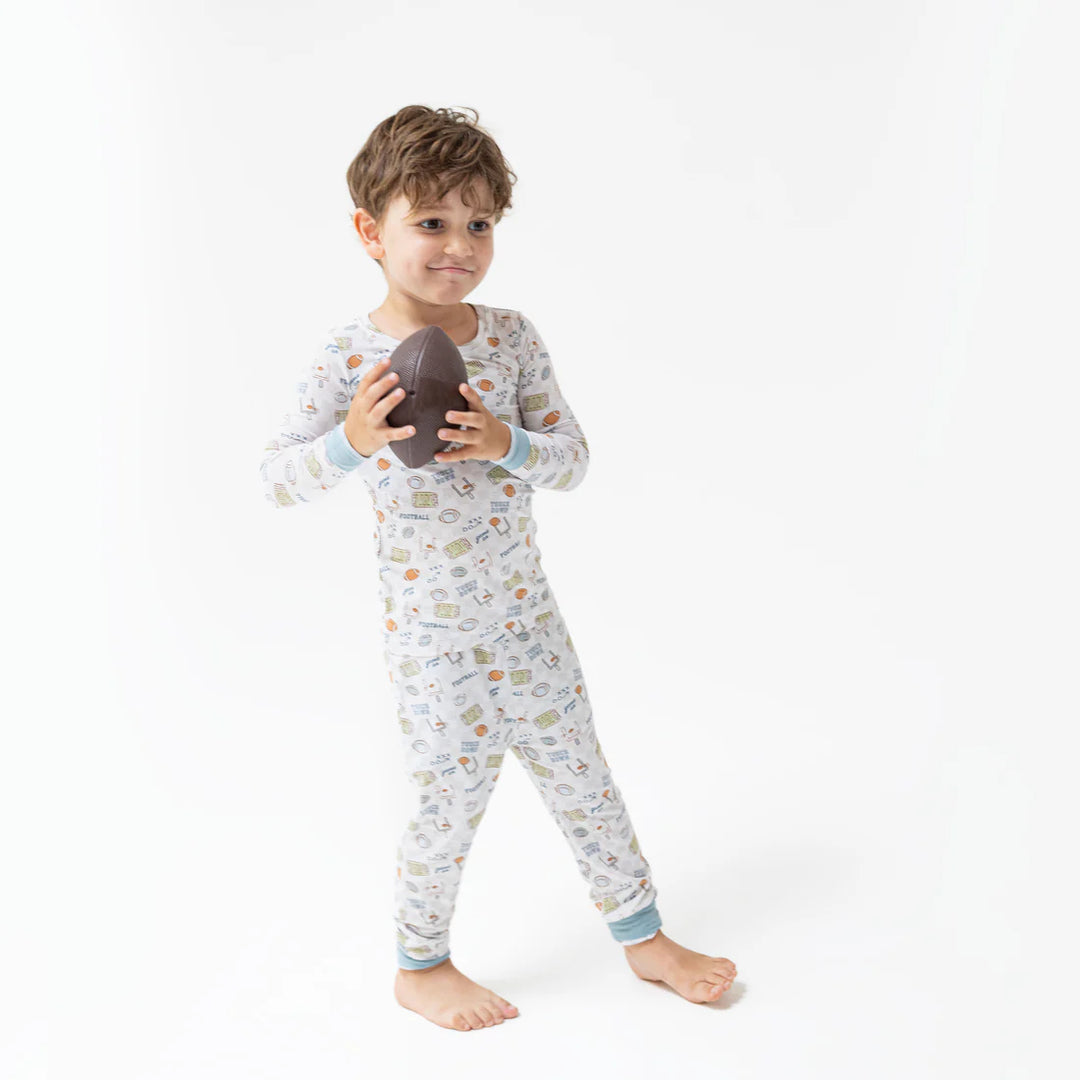 Football Check Long Sleeve Loungewear Set