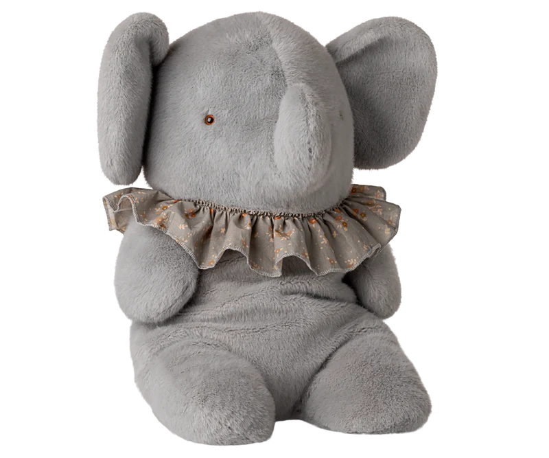 Elephant plush, Big - Blue/grey