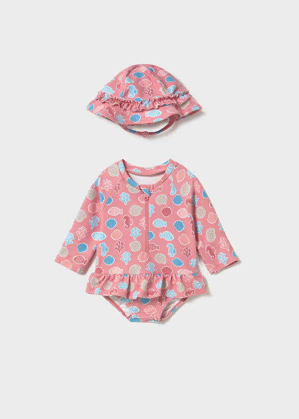 Longsleeve Swimsuit & Hat Set
