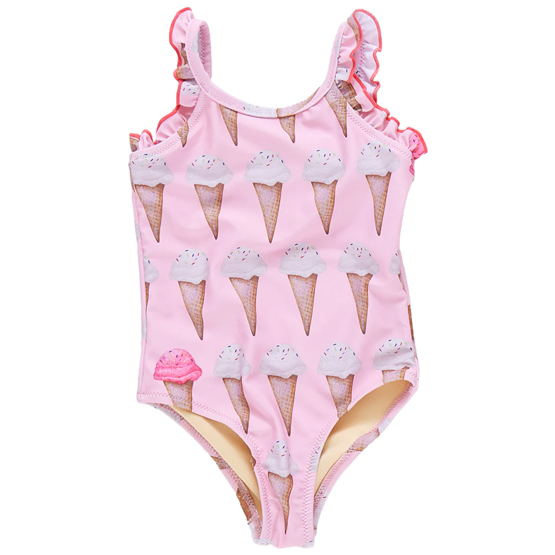 Girls Claire Suit - Neapolitan Ice Cream Cones