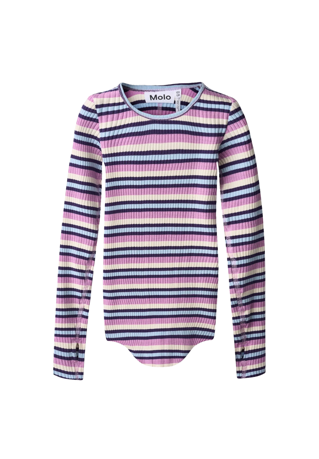 Rochelle Rose Camel Stripe Ribbed Top
