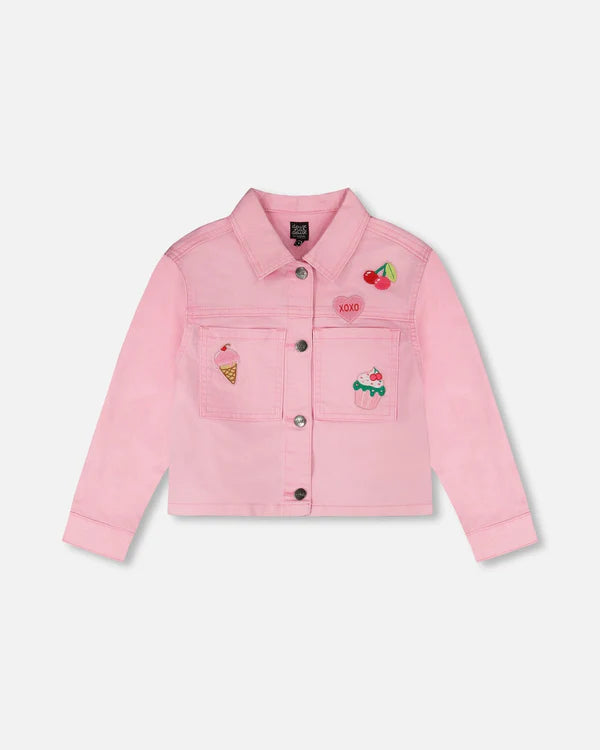 Jean Jacket with Embroidered Patches