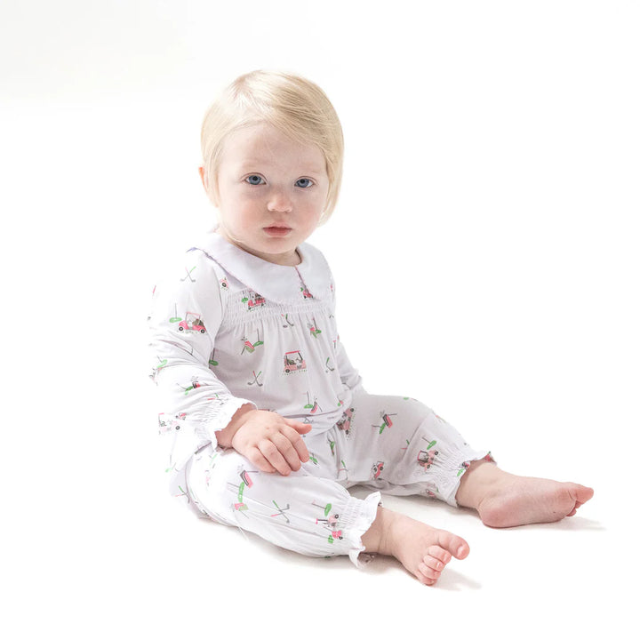 Baby Golf Carts Smocked Romper