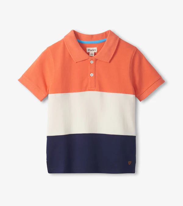 Flamingo Color Block Polo T-Shirt