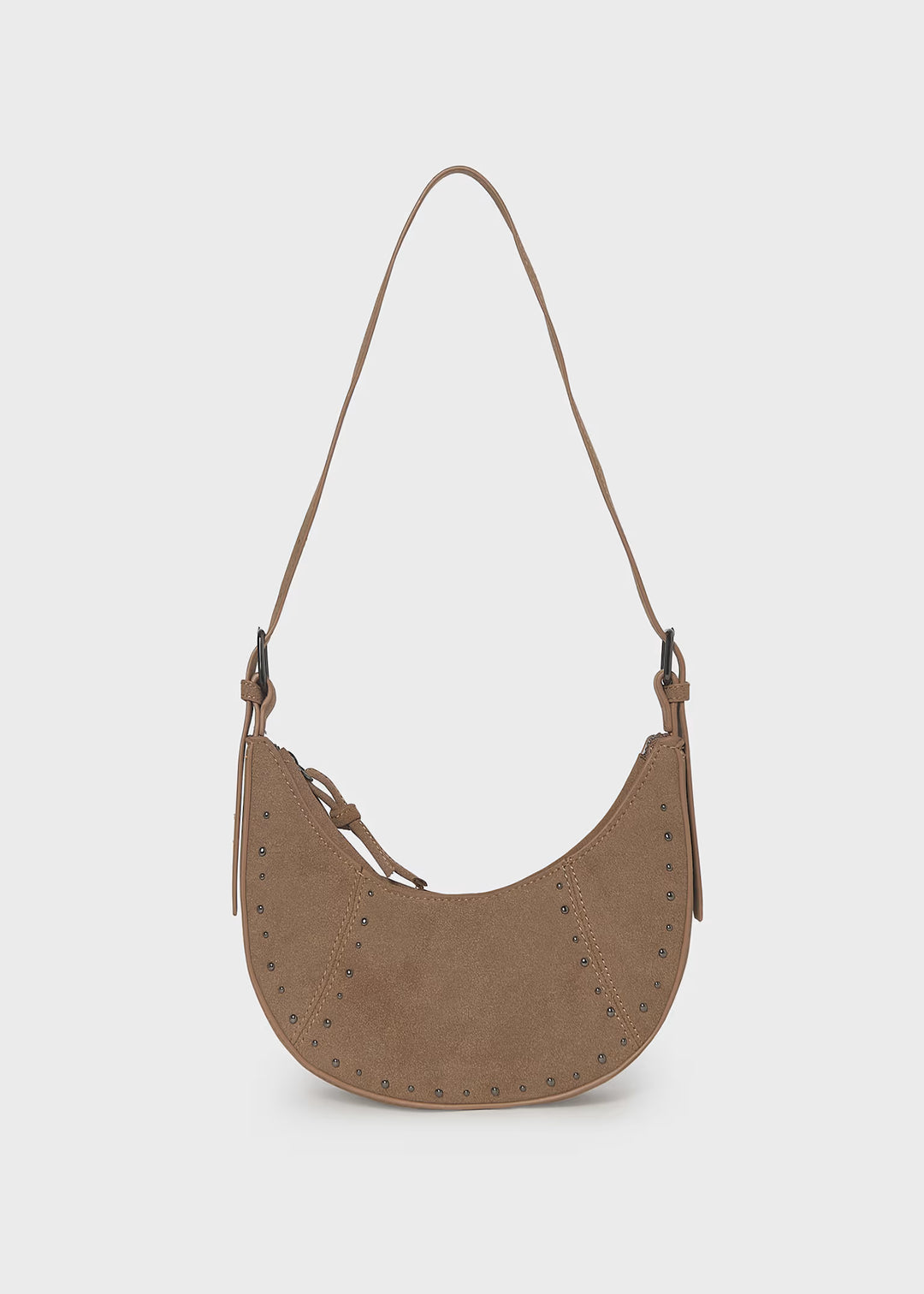 Suede Crescent Hand Bag