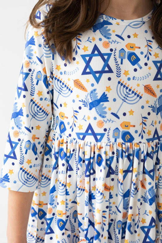Happy Hanukkah Twirl Dress