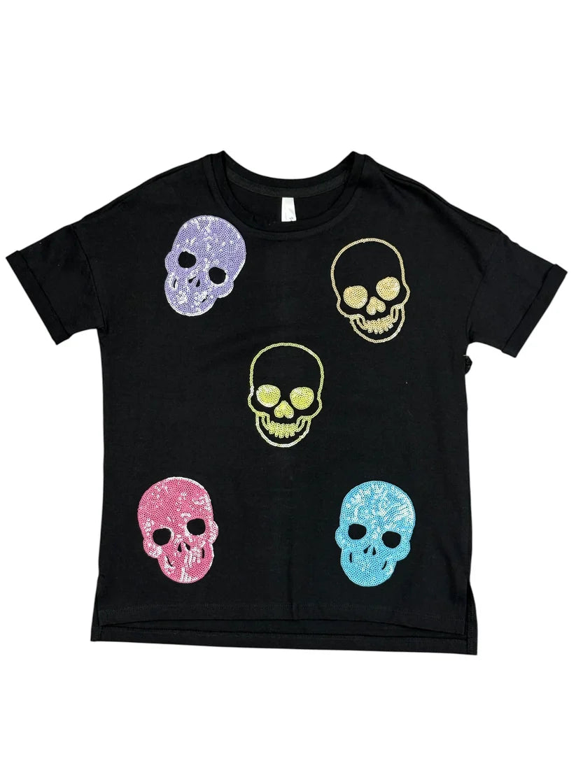 Sequin Skulls T-shirt