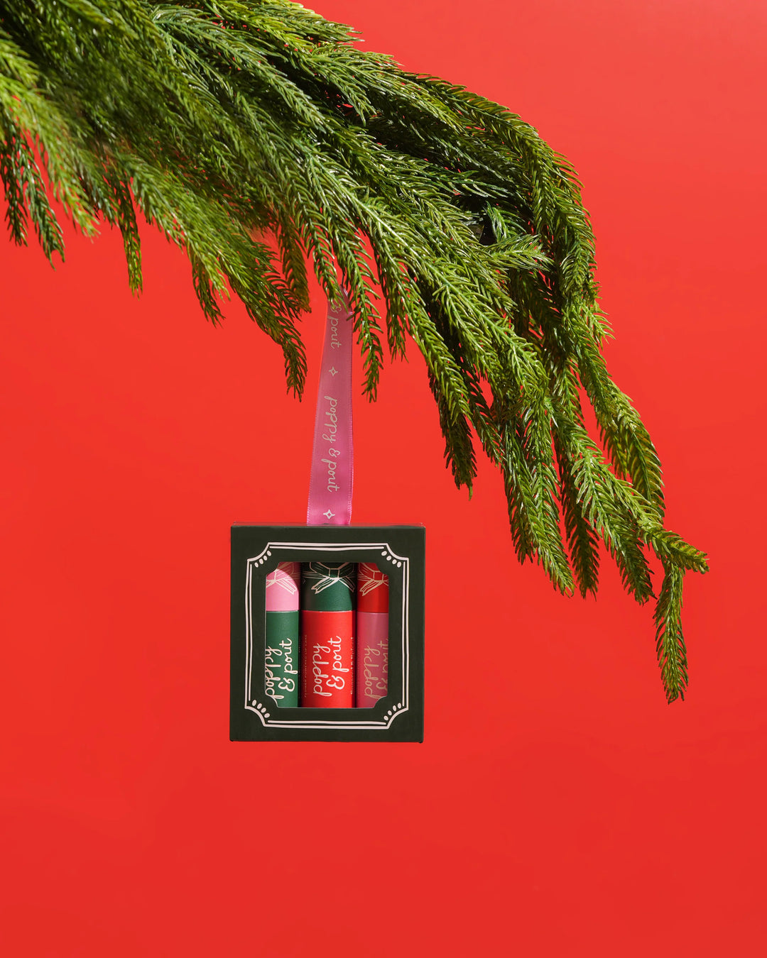 Poppy &amp; Pout - Holiday Lip Balm Trio Ornament