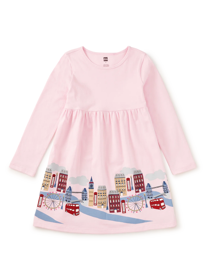 London Cityscape Skirtted Dress