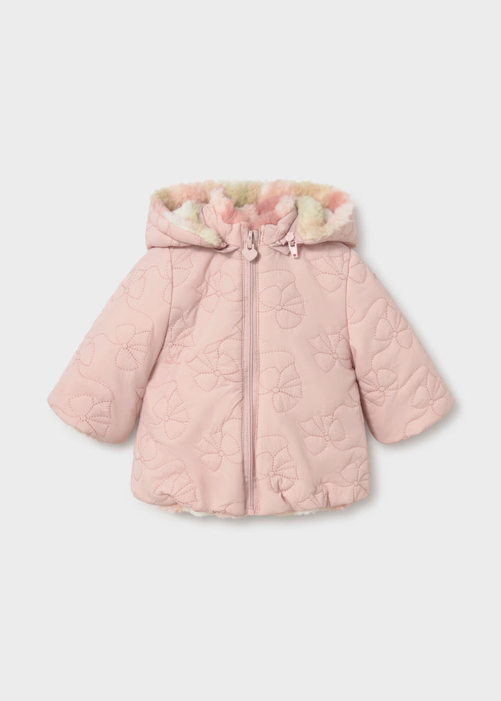 Newborn Girl Reversible Puffer Jacket