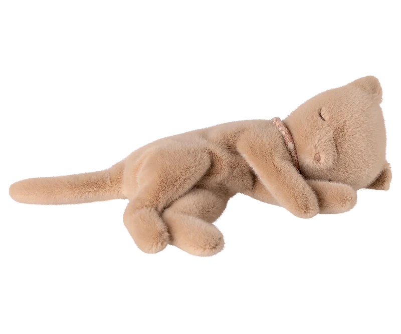 Sleeping Kitten Plush small Cream Peach