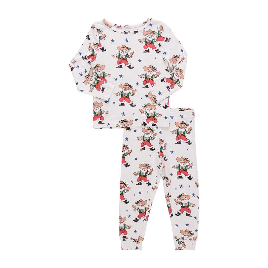 Bamboo Pajama Set Western Santa
