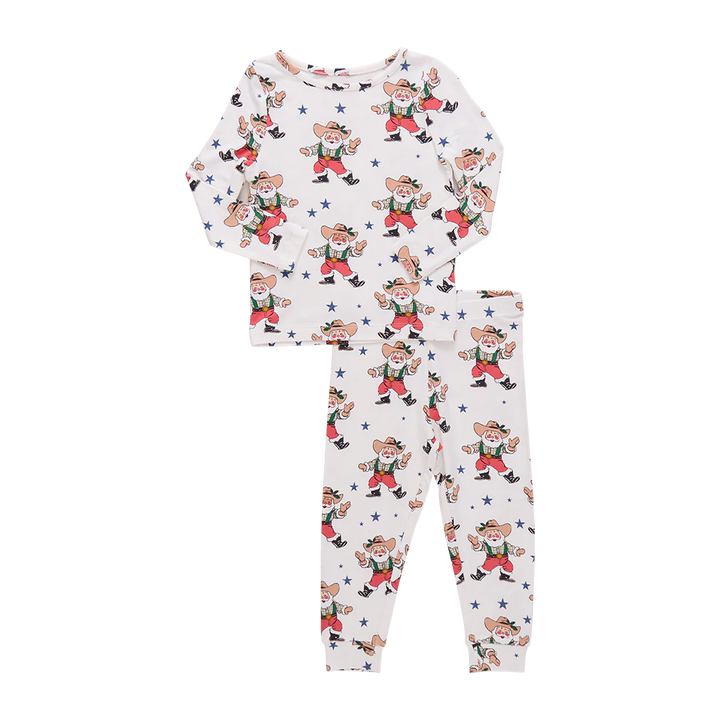 Bamboo Pajama Set Western Santa