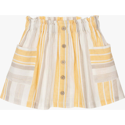 Striped Button Skirt