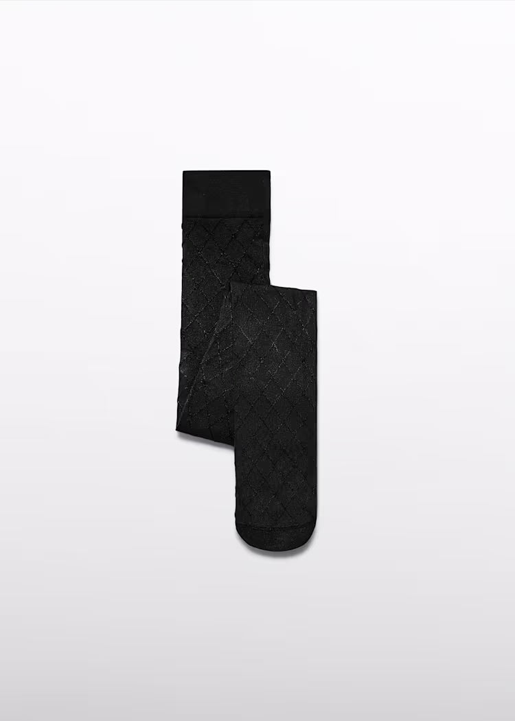 Black Diamond Jacquard Tights