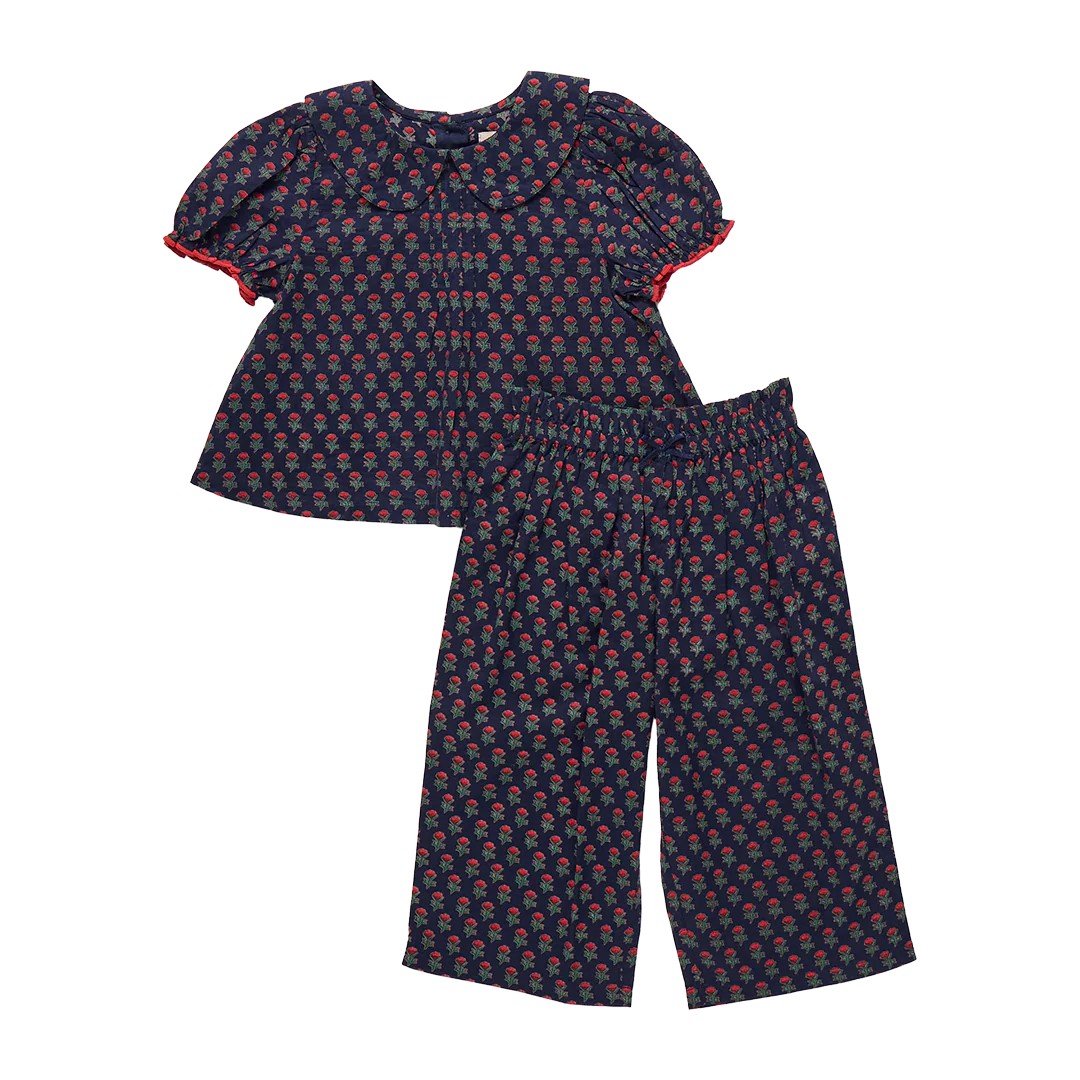 Dawson 2pc Set Navy Carnation