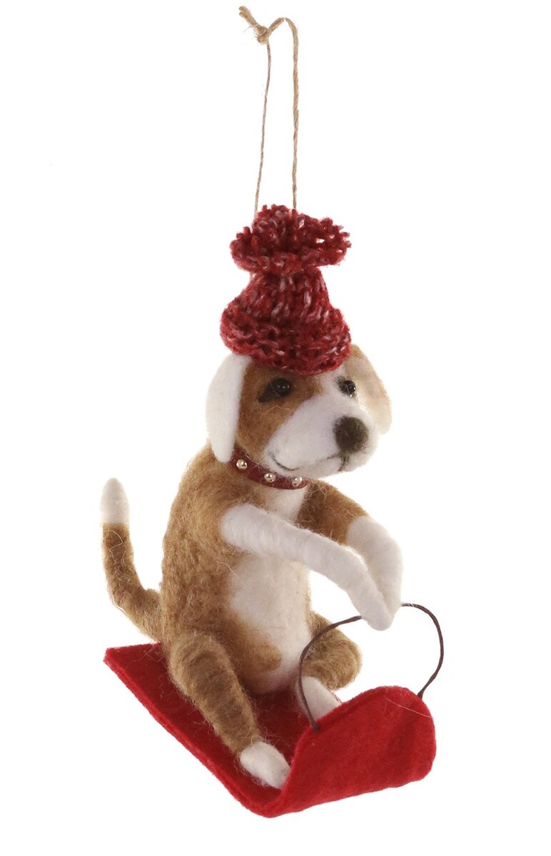 Sledding Dog Ornament
