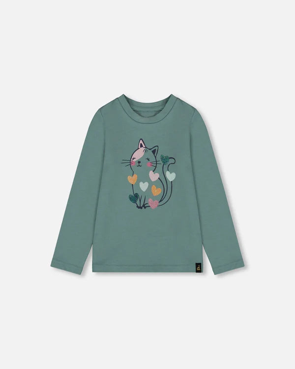 Sage Cat Tee