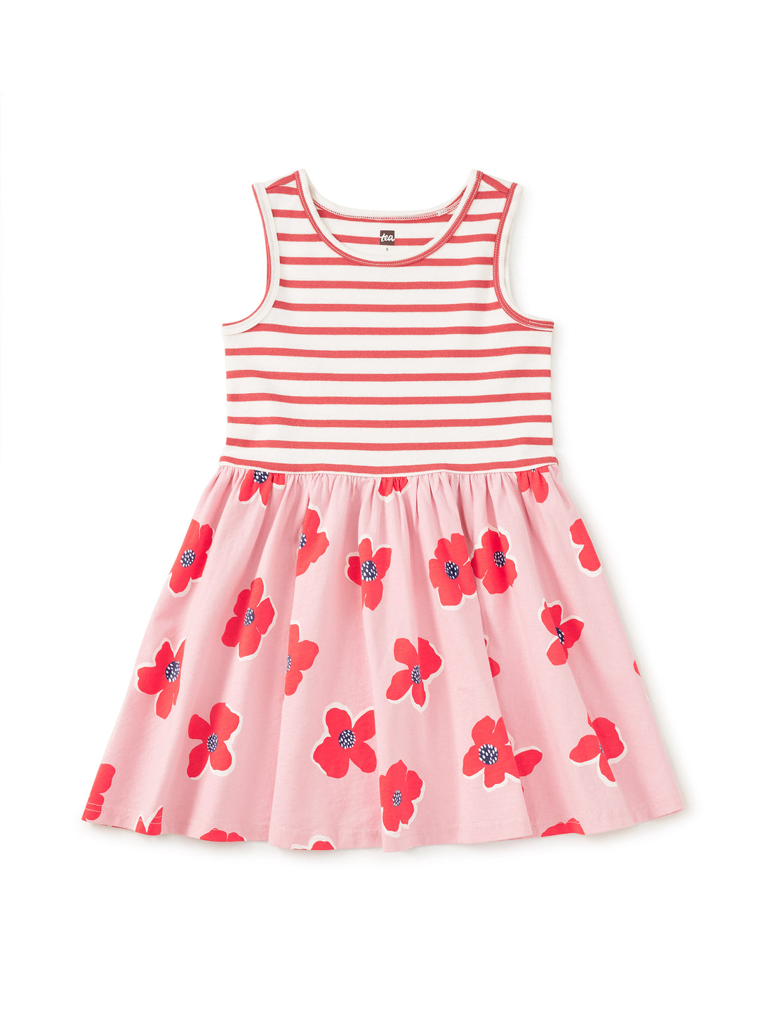 Print Mix Tank Skirted Dress Rock Floral