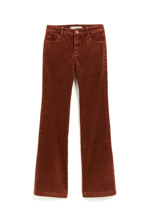 Mid Rise Cord Flare Pants