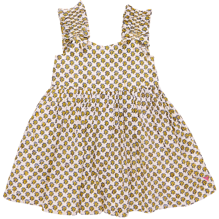 Via Dress Yellow Lisbon Ditsy